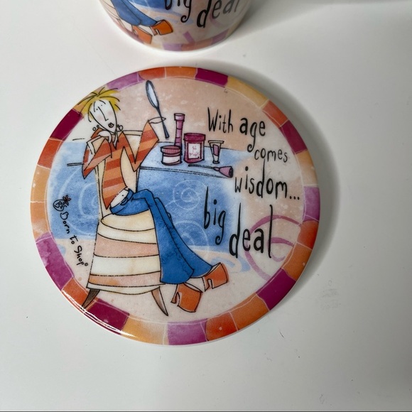 Johnson Brothers Born To Shop Porcelain Mug w/top With Age comes Wisdom … - Picture 8 of 8